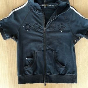 BCBG Maxazria Short Sleeve Zip Up EUC S